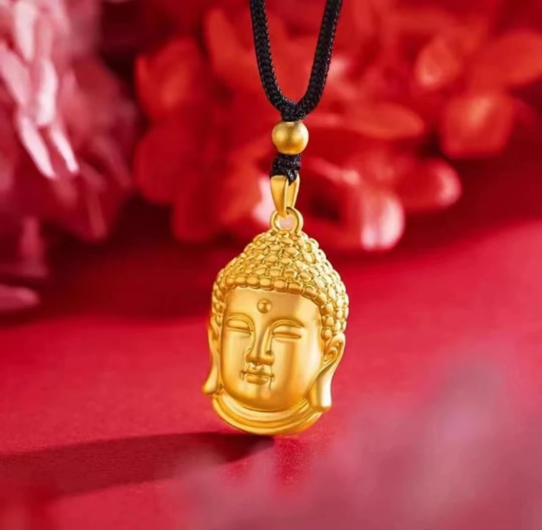 【专柜直发】金色大佛头 实心精美时尚经典挂坠       1l1