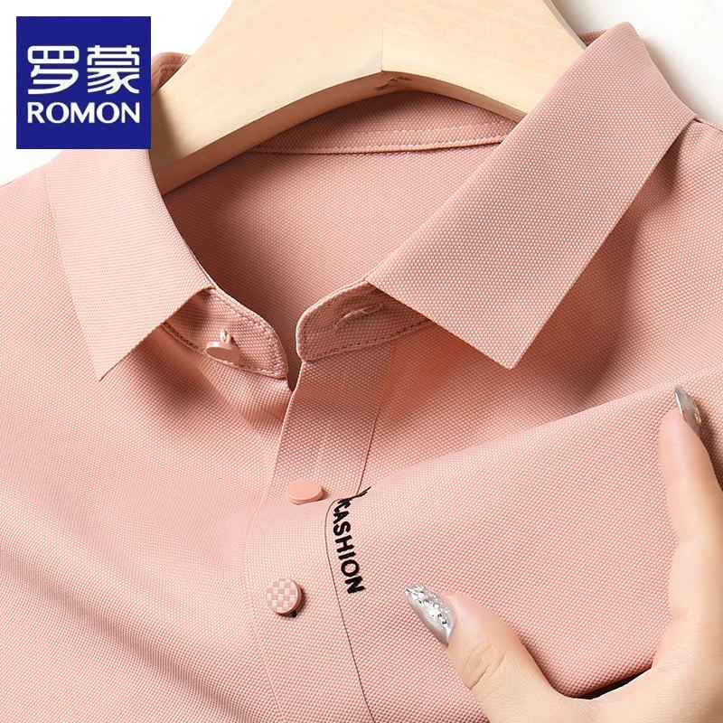 罗蒙夏季时尚男士百搭上衣翻领休闲高档短袖T恤打底衫薄款Polo衫
