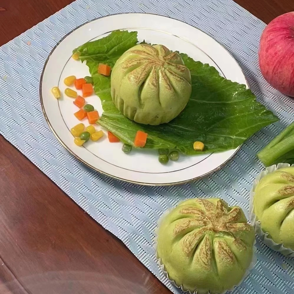 蔬汁包子芥菜包菠菜包方便速食速冻包子早餐半成品蜜汁肉包子