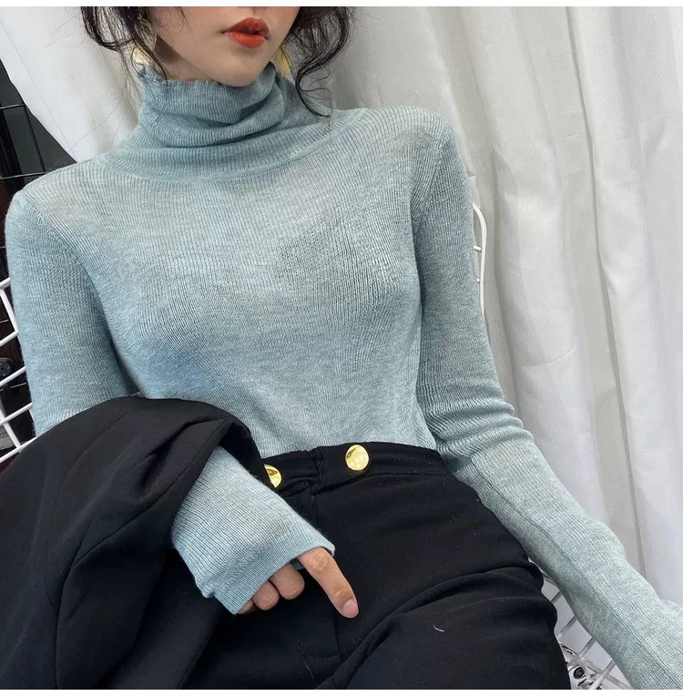 颜色超美高领打底衫