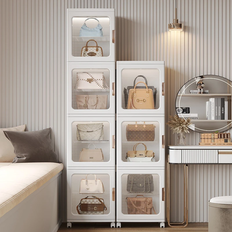 JEKO&JEKO包包收纳神器家用宿舍存放衣柜防尘透明展示柜置物架
