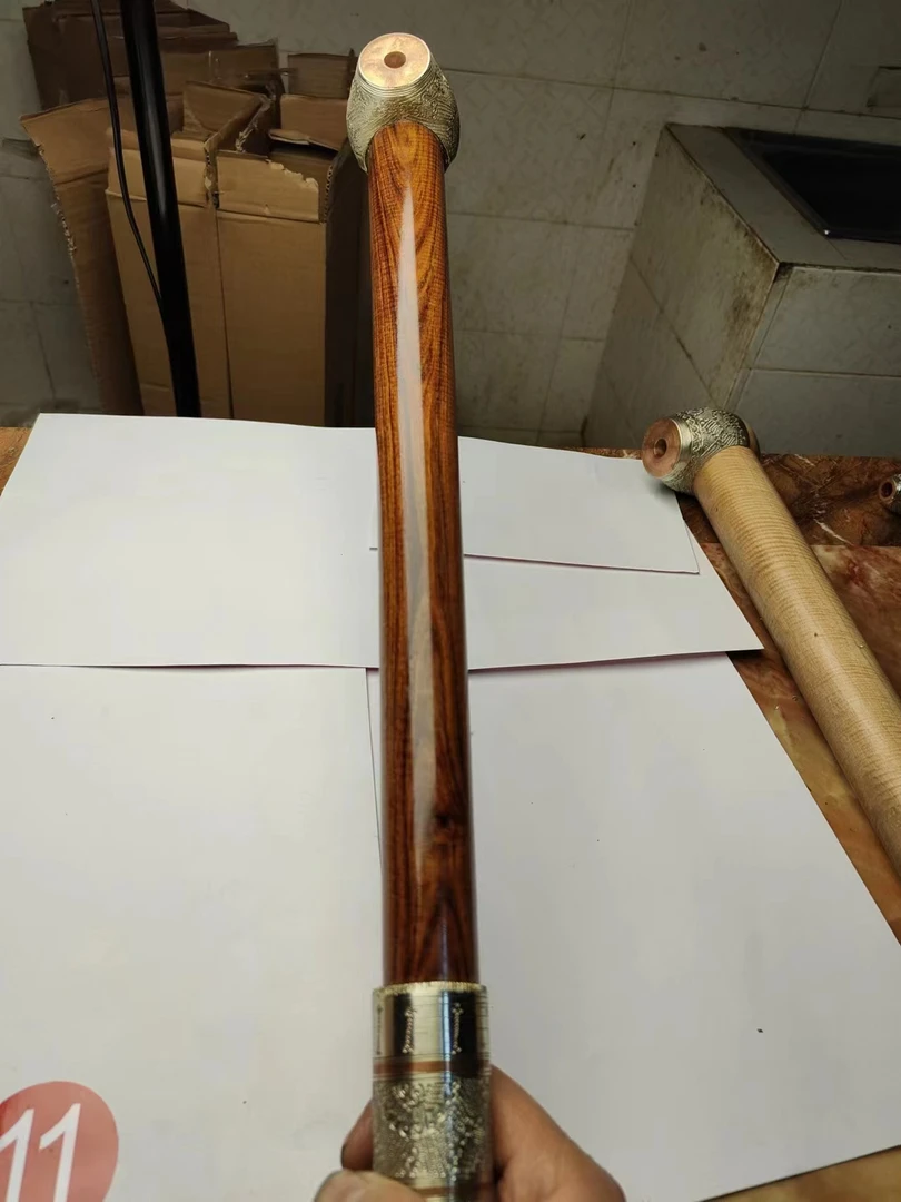 宣威龙场手工高镍白铜 黄铜镶嵌焊接要工艺品 烟斗手把件210-300
