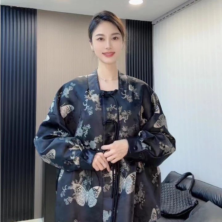 【欣欣严选】自然出圈时尚拼接休闲绵羊皮设计气质秋季女士外套