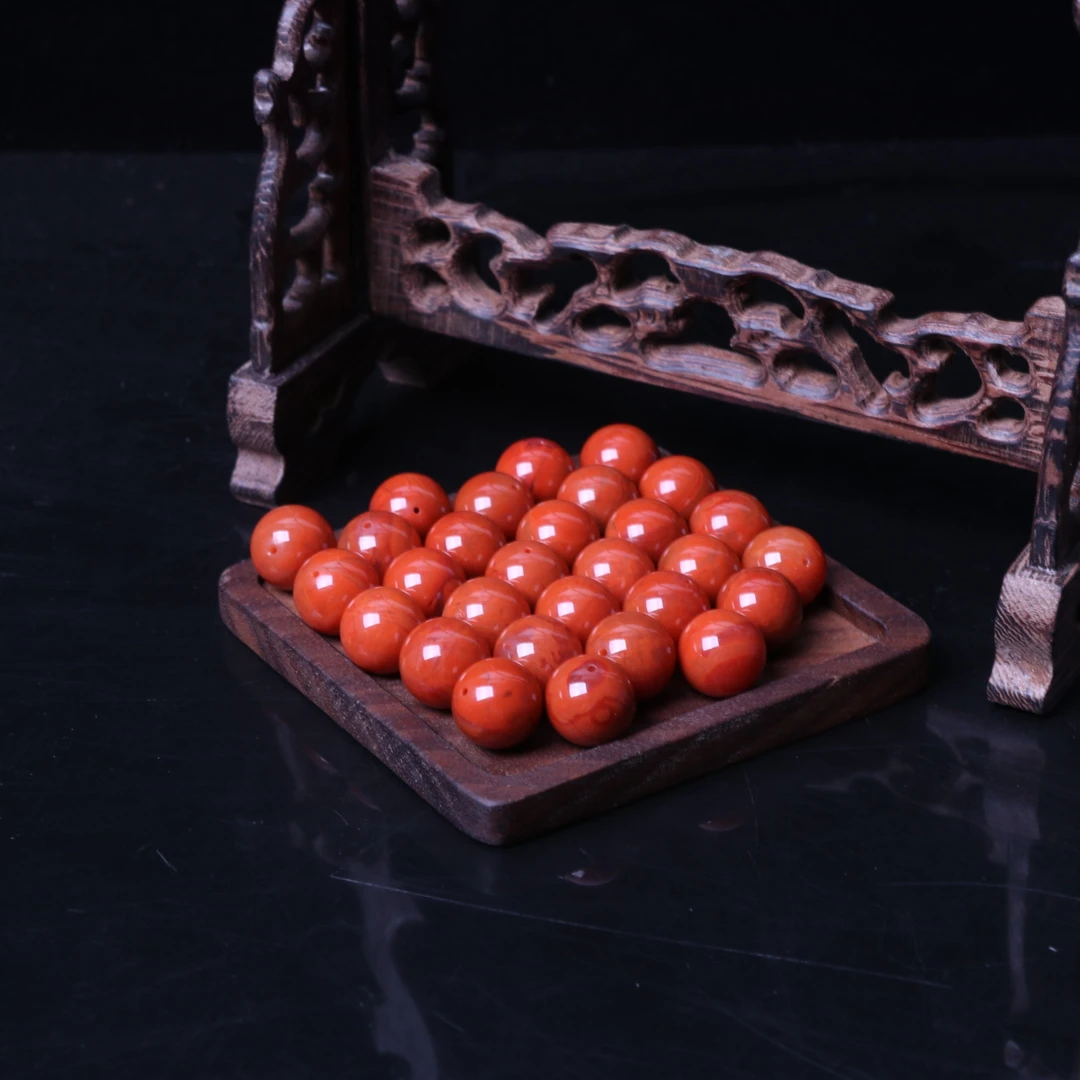 【蚂蚁珠宝】南红玛瑙11mm左右圆珠单珠一个8n588（多样性发其一）