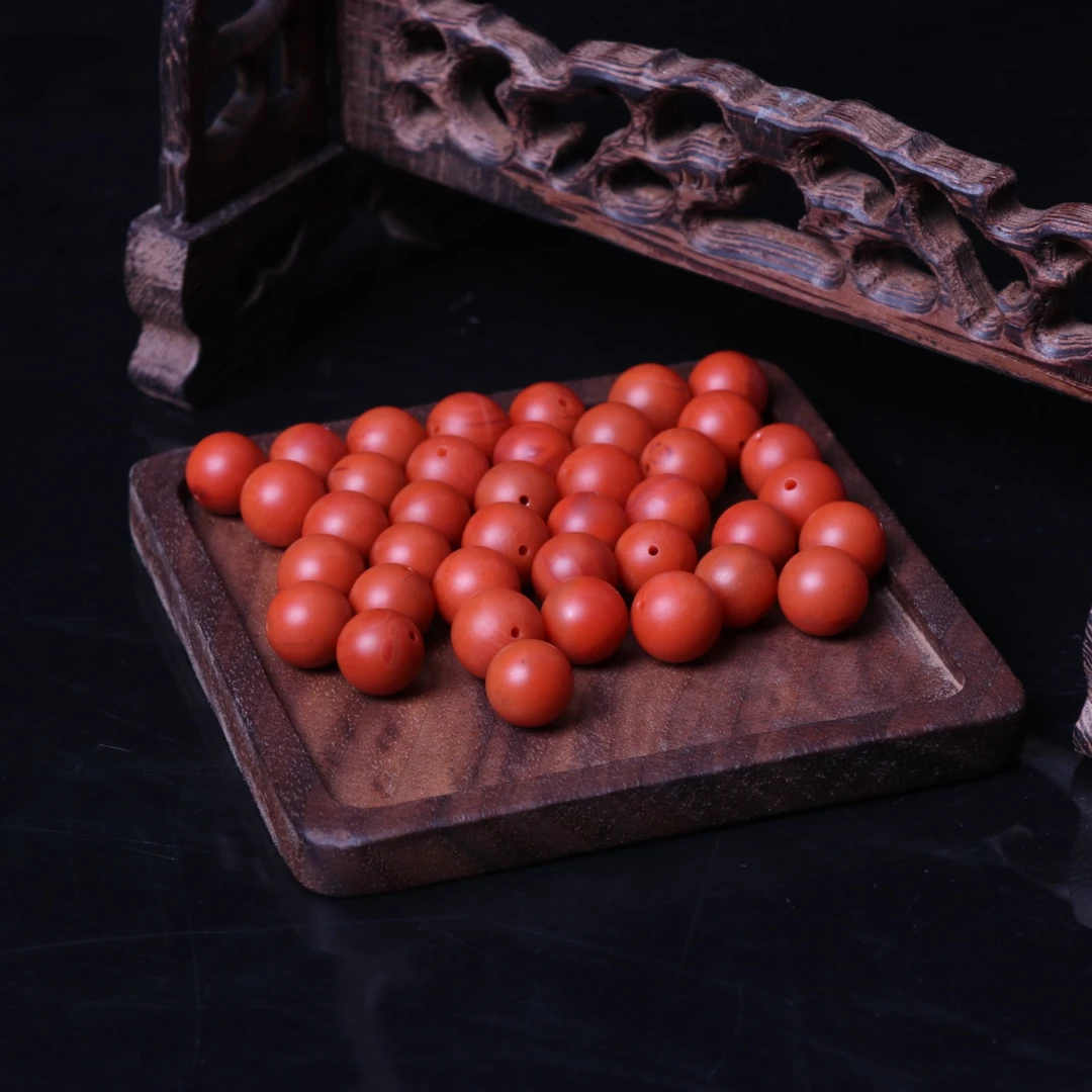 【石语珠宝】保山南红玛瑙12mm左右圆珠单珠一个8n451多样性发其一