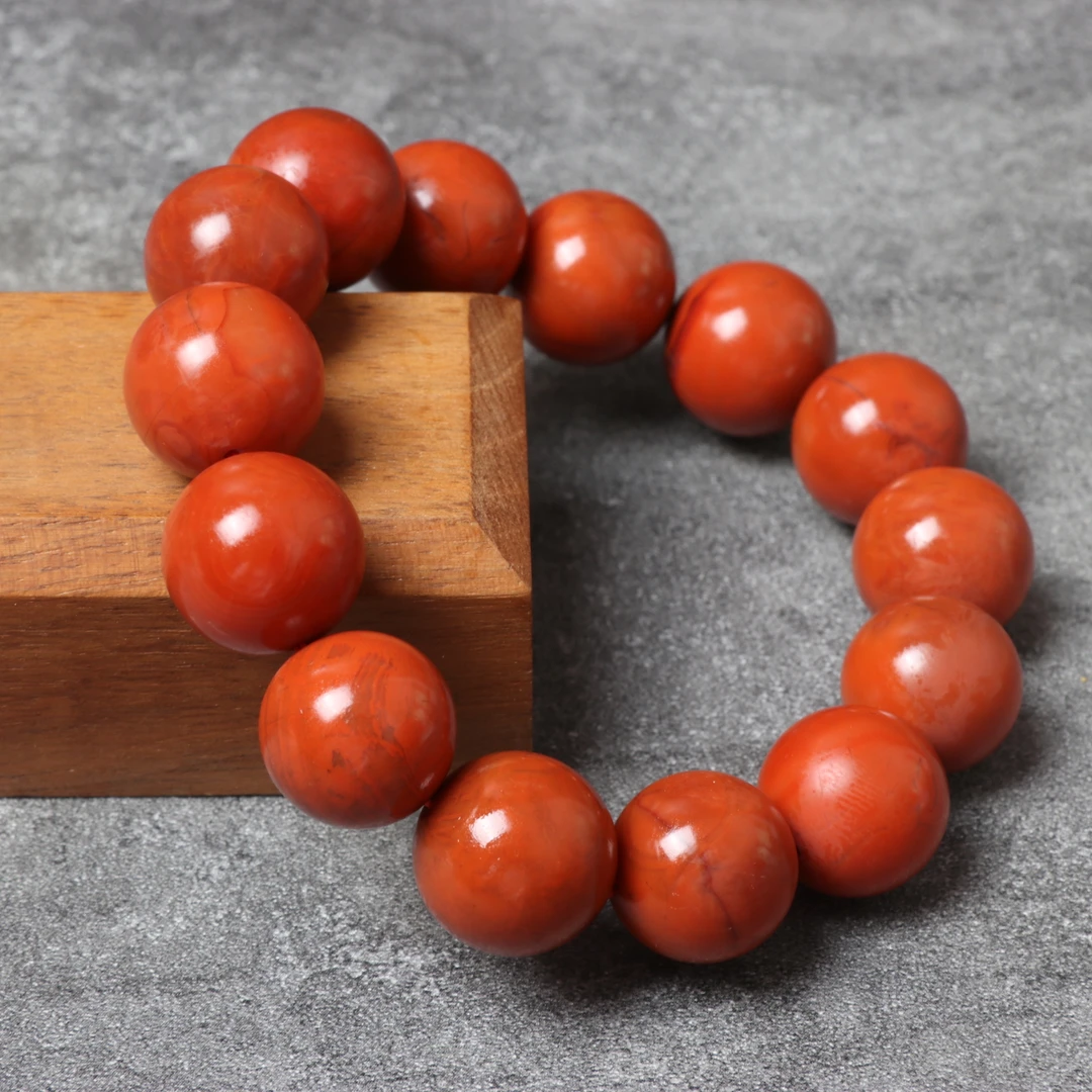 【蚂蚁珠宝】南红玛瑙16mm左右圆珠手串一条n618