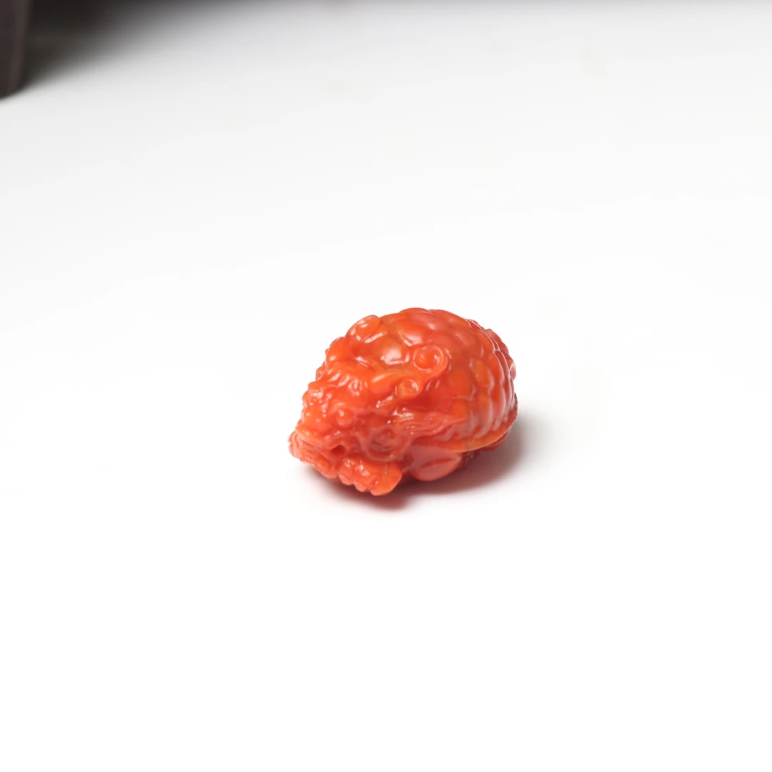 【蚂蚁珠宝】高品云端精美南红玛瑙17-18mm左右龙龟精工雕一个p946