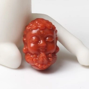 精工南红玛瑙雕刻合十宝宝佛配饰一个PL121