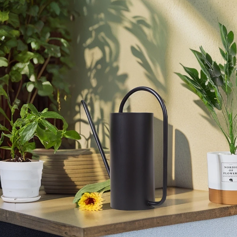 【守望花艺坊】甄选绿植大容量园艺喷壶长嘴水壶浇花洒水器金属黑色