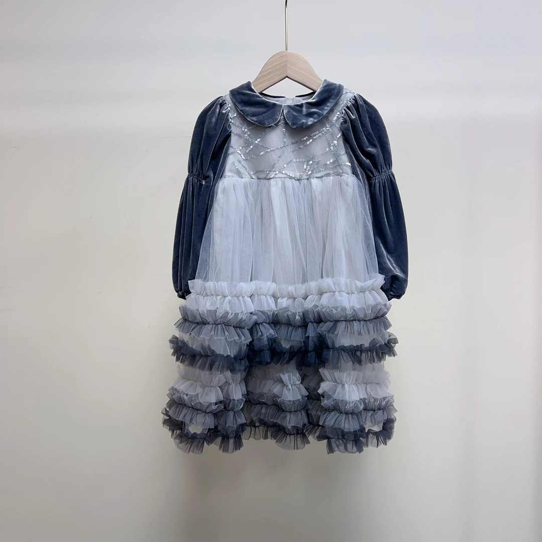 【2116】灰色礼服裙C