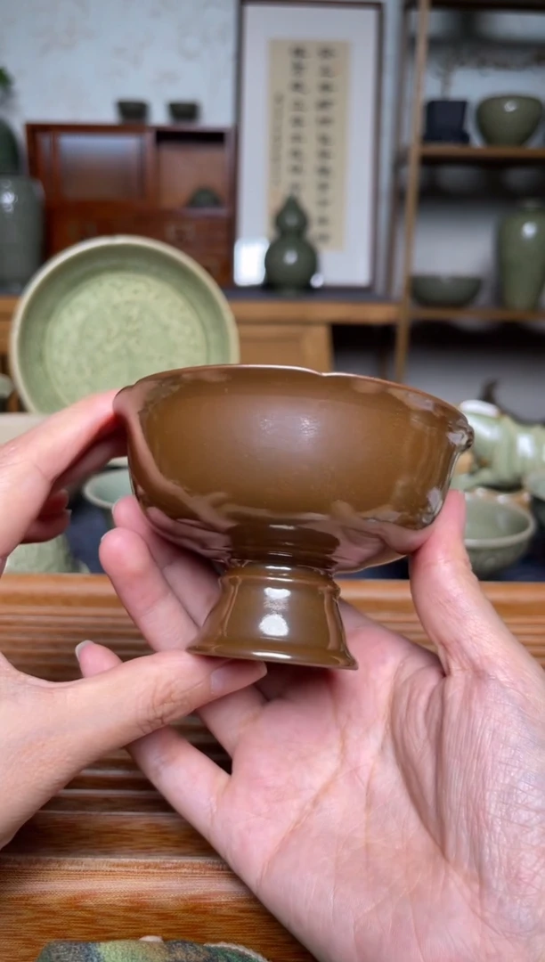 【闪购商品】其他271纯手工紫金釉高足杯