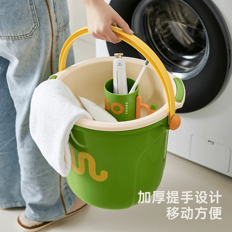 学生洗漱用品套装宿舍用水桶加厚塑料桶洗衣洗澡桶皂盒脸盆套装