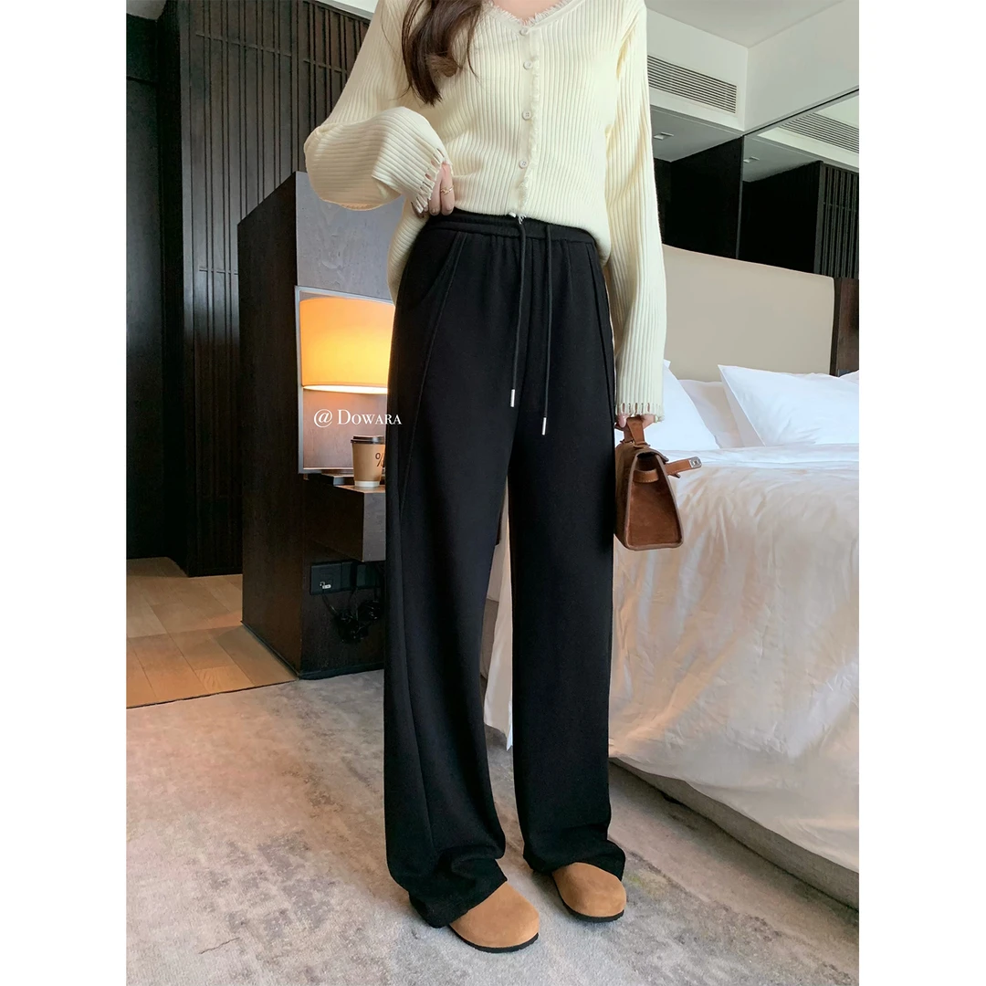 现货大婉酱微胖定制胖mm大码秋新款韩版高腰显瘦春秋休闲裤 5468D