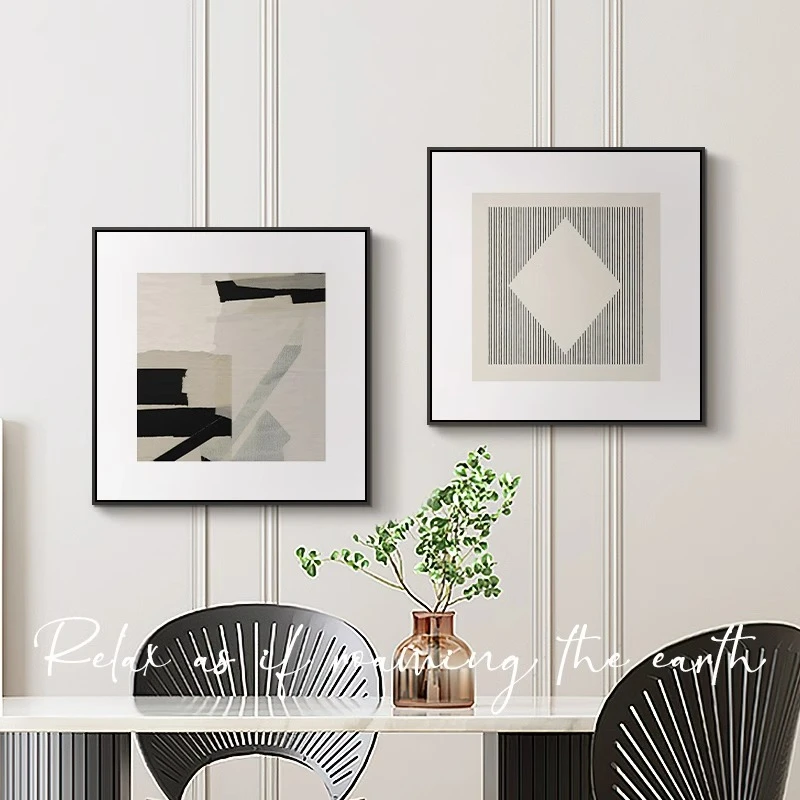 张小画极简黑白灰装饰画客厅抽象挂画餐厅客厅背景墙挂画