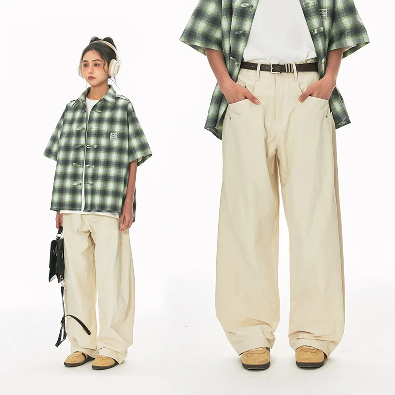 {青}江南先生美式侧边大口袋休闲裤男女夏潮牌休闲工装裤JN42Z01