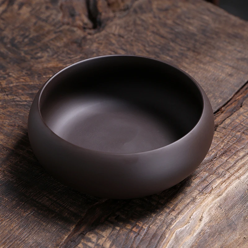 紫砂茶洗大号功夫茶具配件茶杯洗水洗茶碗水盂笔洗精品朱泥紫泥件