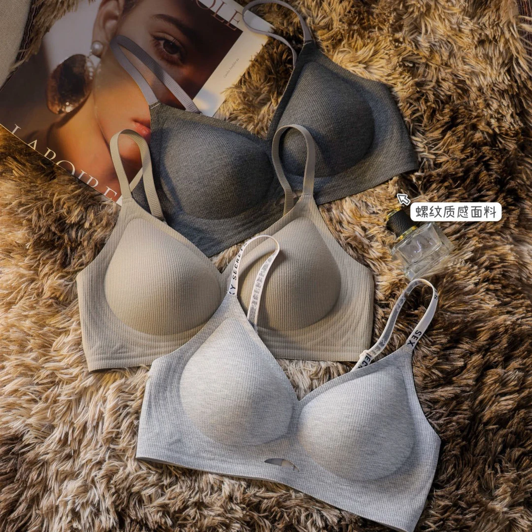 舒适无痕内衣女小胸聚拢夏季薄款吸汗固定透气无钢圈秋冬文胸罩新