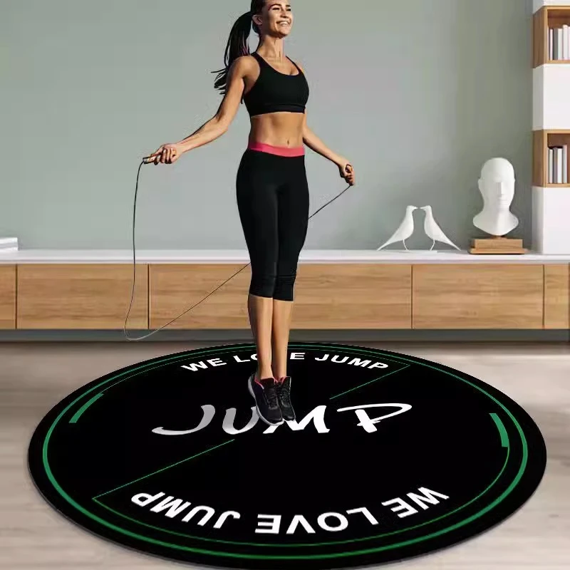 跳绳垫网红家用防滑隔音减震圆地毯地垫地毯室内静音体操瑜伽垫