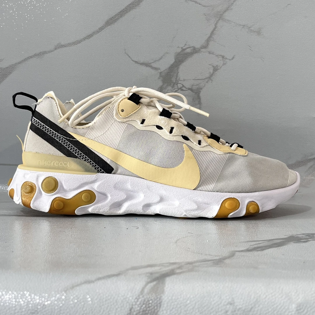 42码Nike React Element 55 跑鞋 灰香草 二手/90新