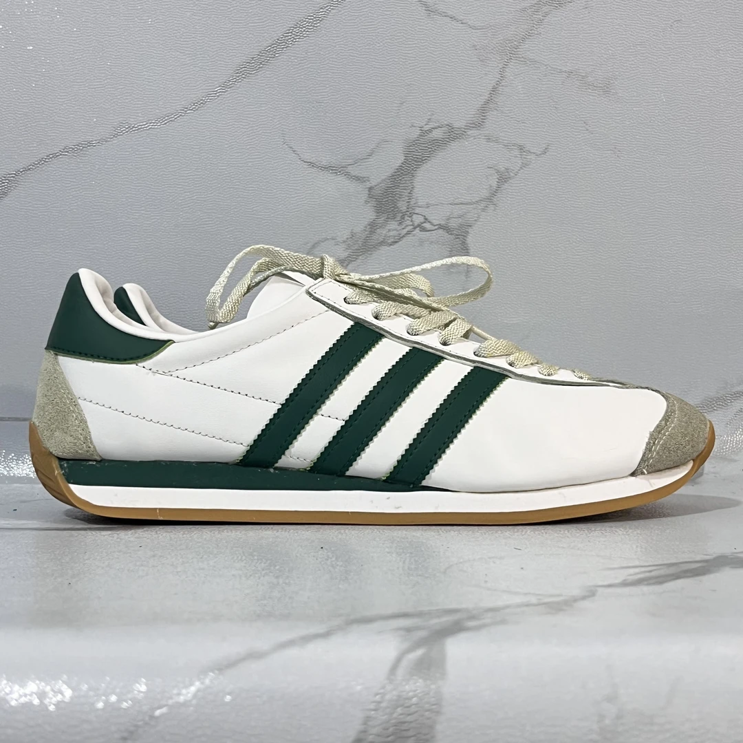 41码adidas T头鞋 运动休闲鞋 白灰绿 生胶底 二手/90新