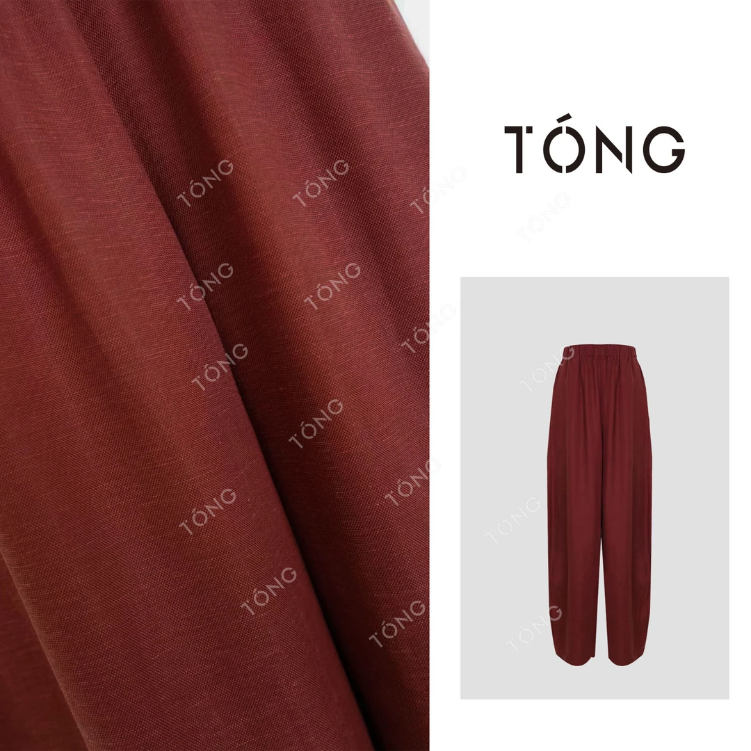 【机场穿搭】进口亚麻强捻休闲裤拖地裤度假裤 G00503