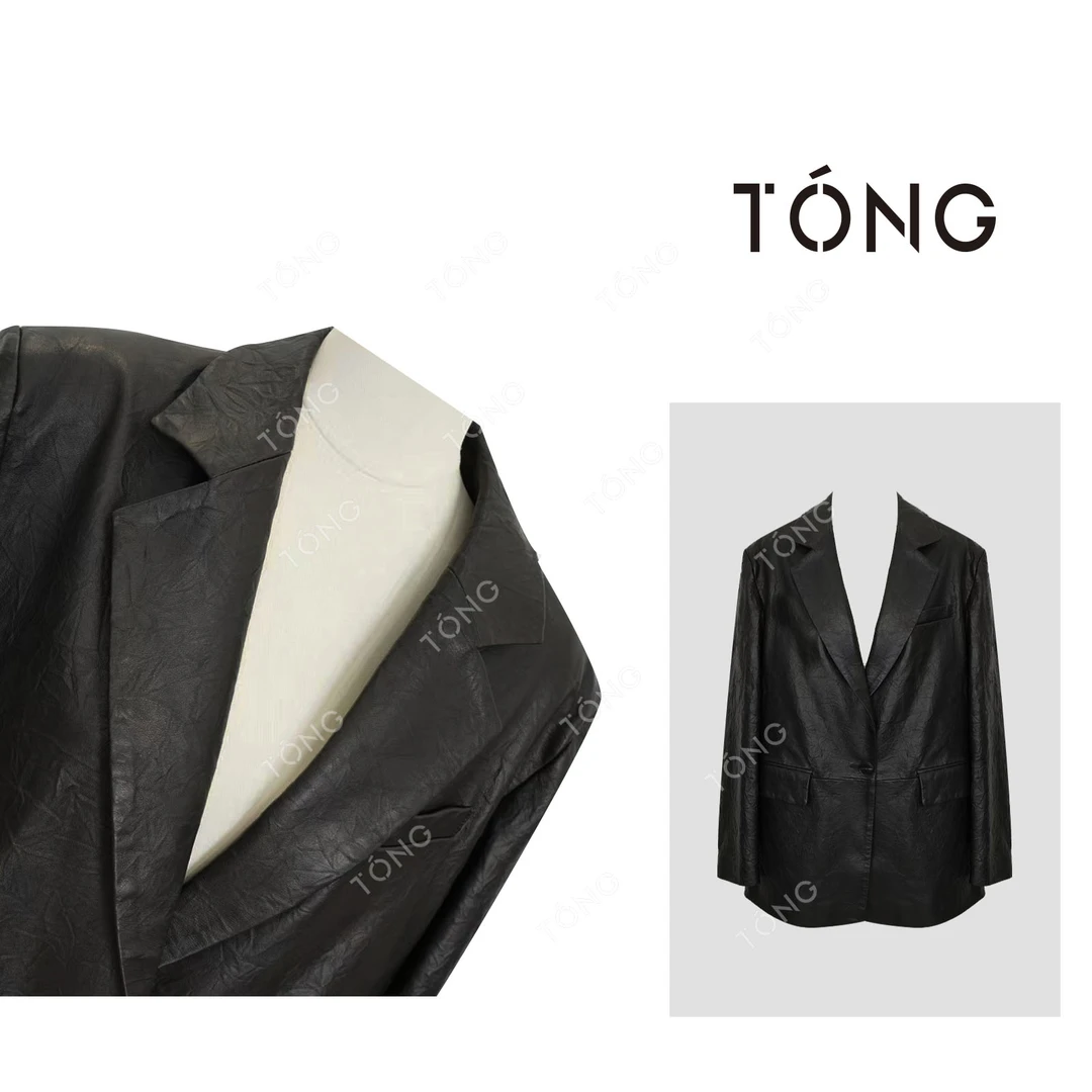 【永恒主义】定义进口纹理感绵羊皮西服外套皮衣 GW010