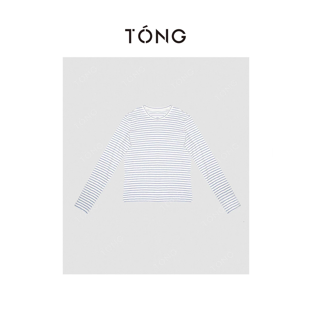 【假日的伯爵】意大利进口色织亚麻百搭条纹衫防晒衫 GX1104