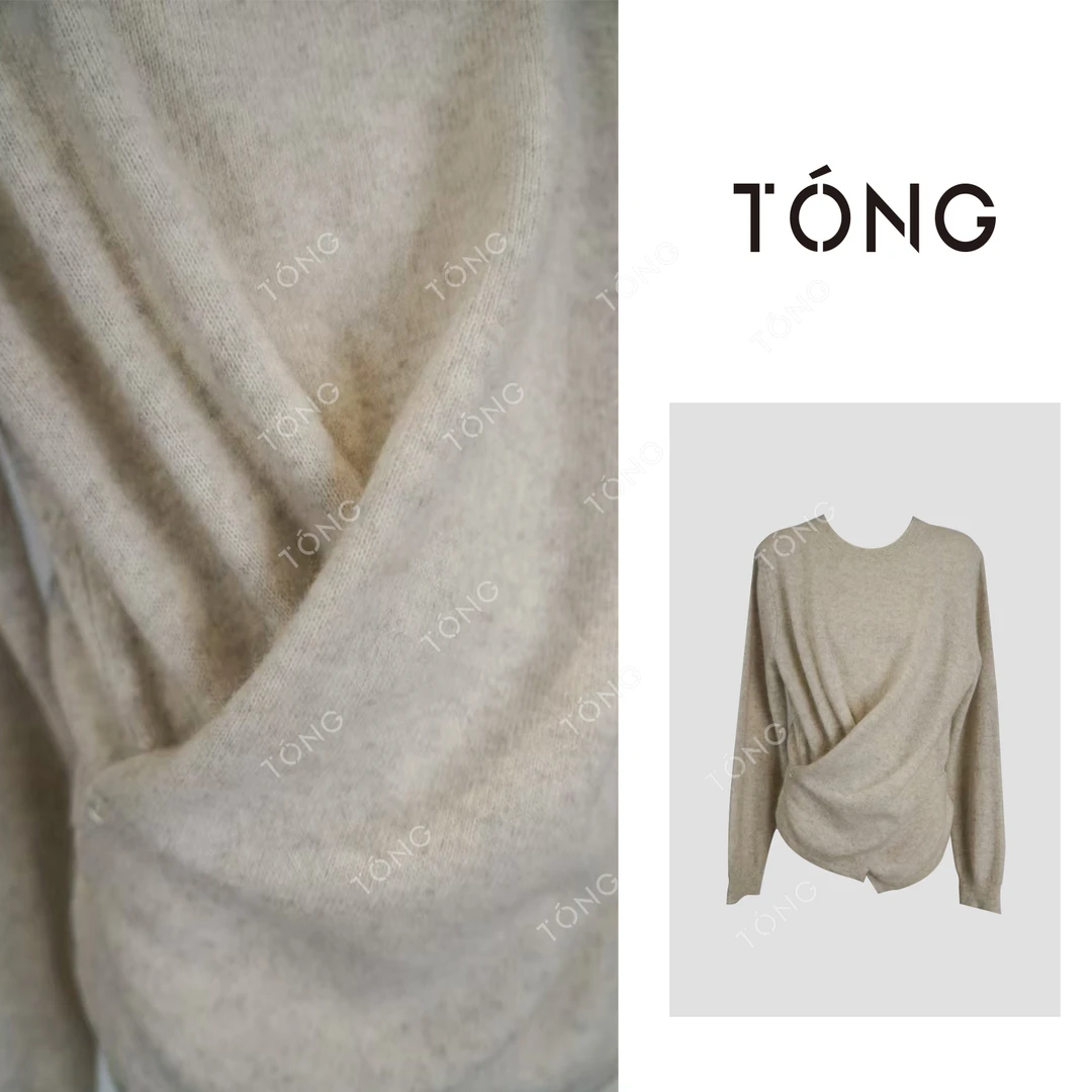 【梨花雨眠】秋冬新款绵羊毛+浣熊毛百搭毛衣 GM071