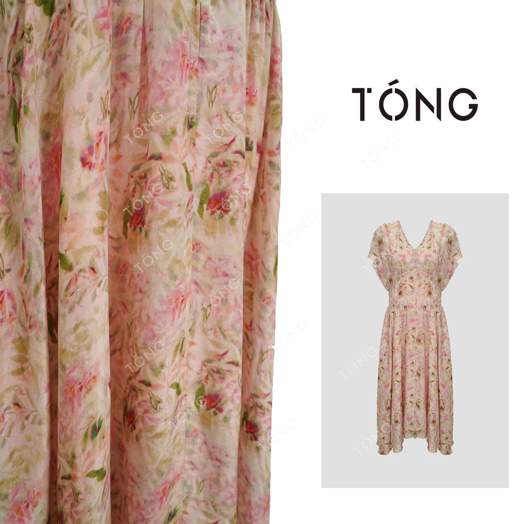 【法式风情】一百人丝超级美度假风长裙连衣裙遮肉G00712