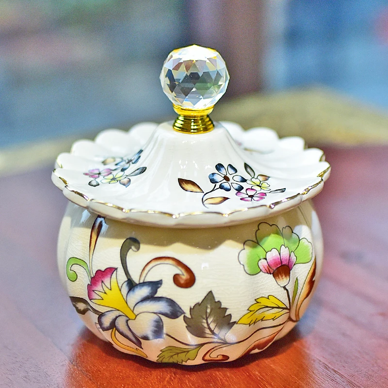 纽曼米莱花边收纳罐糖果罐储物罐客厅酒柜摆件