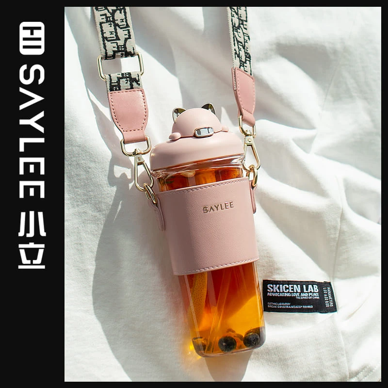 小立简约户外夏季水杯女士学生儿童网红创意杯子茶杯韩版防摔防烫