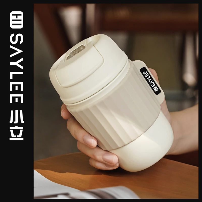 小立正品316不锈钢保温杯双饮男女便携吸管杯真空随手车载咖啡杯