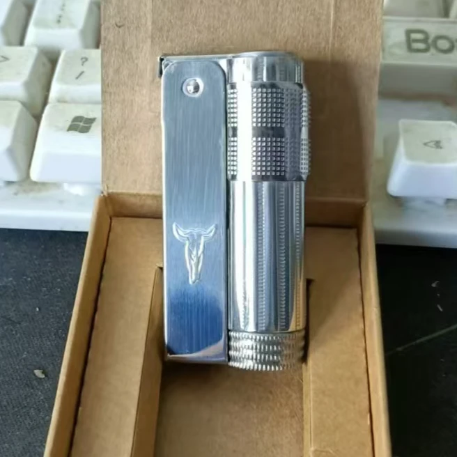 防风煤油打火机6700不锈钢牛头复古砂轮打火机