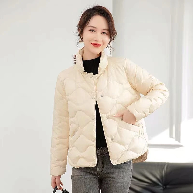【701-710】轻薄羽绒服外套时尚轻薄宽松韩版立领小个子