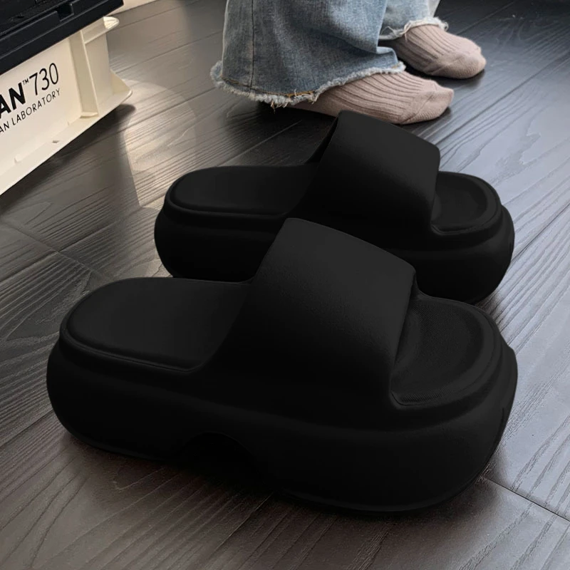 6.0踩屎感eva凉拖鞋女夏季户外厚底增高家居室内海边外穿不臭软