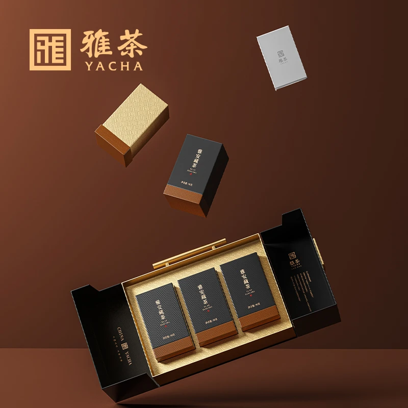 雅茶 雅安藏茶年份黑茶 蒙顶山茶 提盒茶礼360g/盒