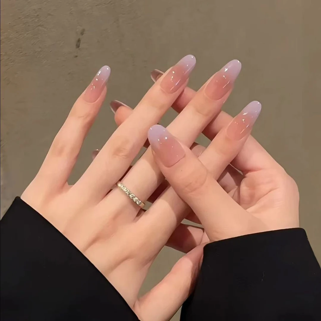 【 薰衣草 】夏日轻奢百搭显白【杨枝甘露】秋冬腮红中椭圆渐变穿戴甲