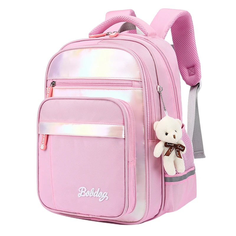 Bobdog/巴布豆女生小学生初中韩版轻便大容量百搭双肩背包书包