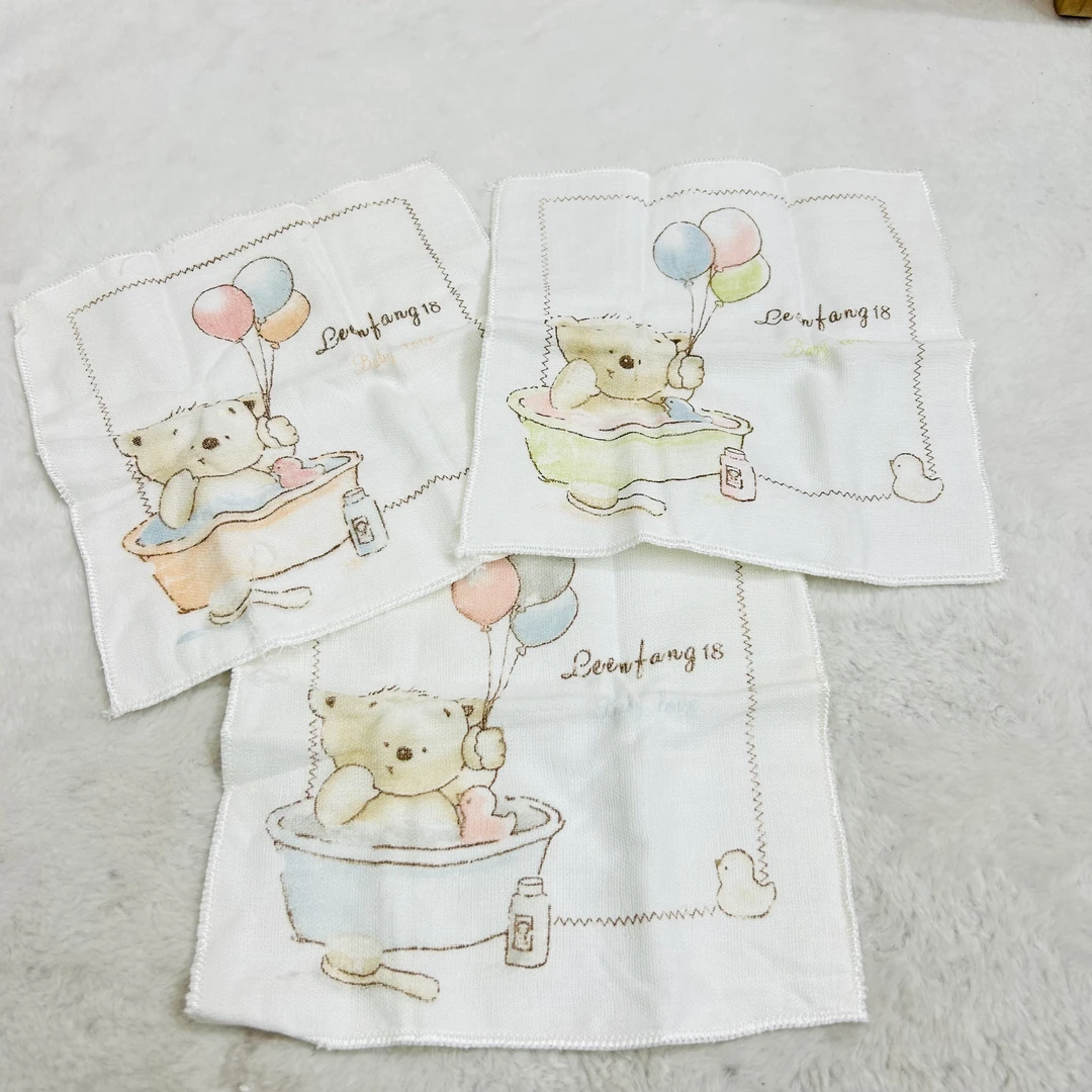 3E婴幼儿泡泡像三条装手帕4205/部份瑕疵