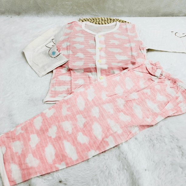 10A儿童夏季纯棉云朵开衫套装01645有发黄介意勿拍