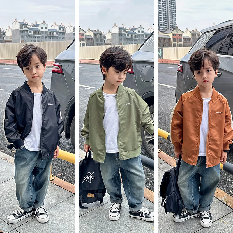 男童外套春秋款2023新款男孩棒球服儿童夹克秋季中大童百搭上衣潮