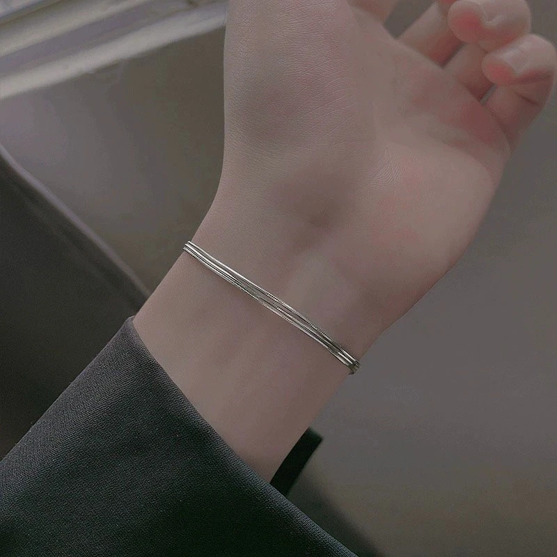 足银手链足银手链三生三世手链首饰女轻奢小众精致新款生日礼物