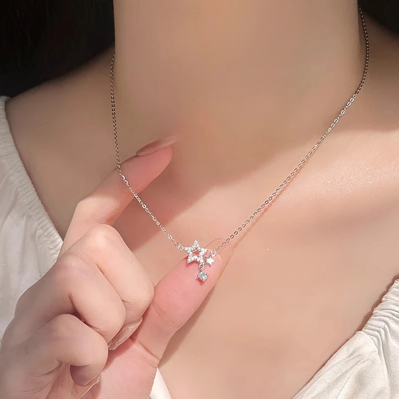 坠链均925银 星星纯银项链女款2025年火爆款轻奢时尚锁骨链送女友