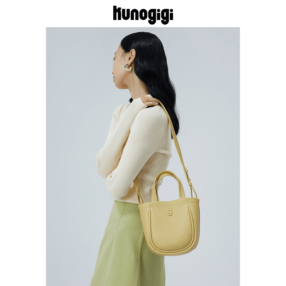 【双11】KUNOGIGI/古良吉吉菜篮子小号奶酪黄包包女高级通勤水桶包