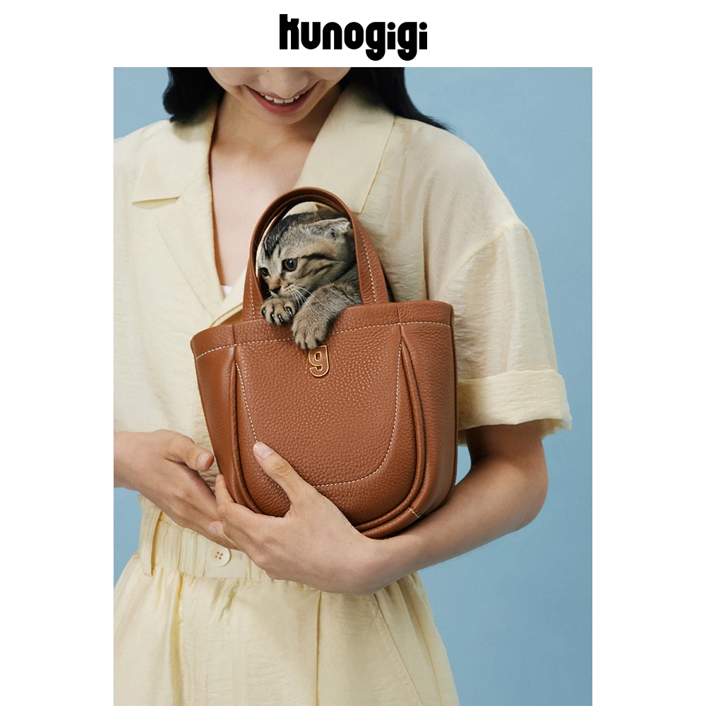 KUNOGIGI/古良吉吉小号菜篮子设计款包包女高级感通勤水桶单肩