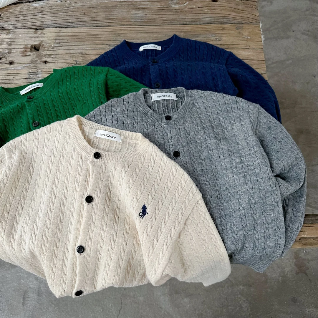 Y.Ystudio-儿童毛衣2025春季韩版男童针织开衫童装毛线衫女童毛衣