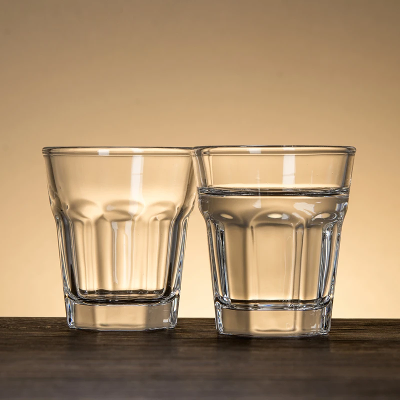 玻璃酒杯玻璃杯家用创意啤酒杯白酒杯八角杯家用加厚酒盅烈酒杯子