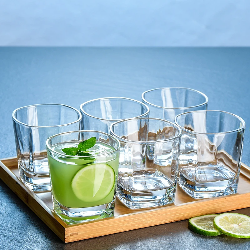 欧式加厚透明玻璃杯茶杯家用啤酒杯白酒洋酒杯威士忌酒杯耐热水杯