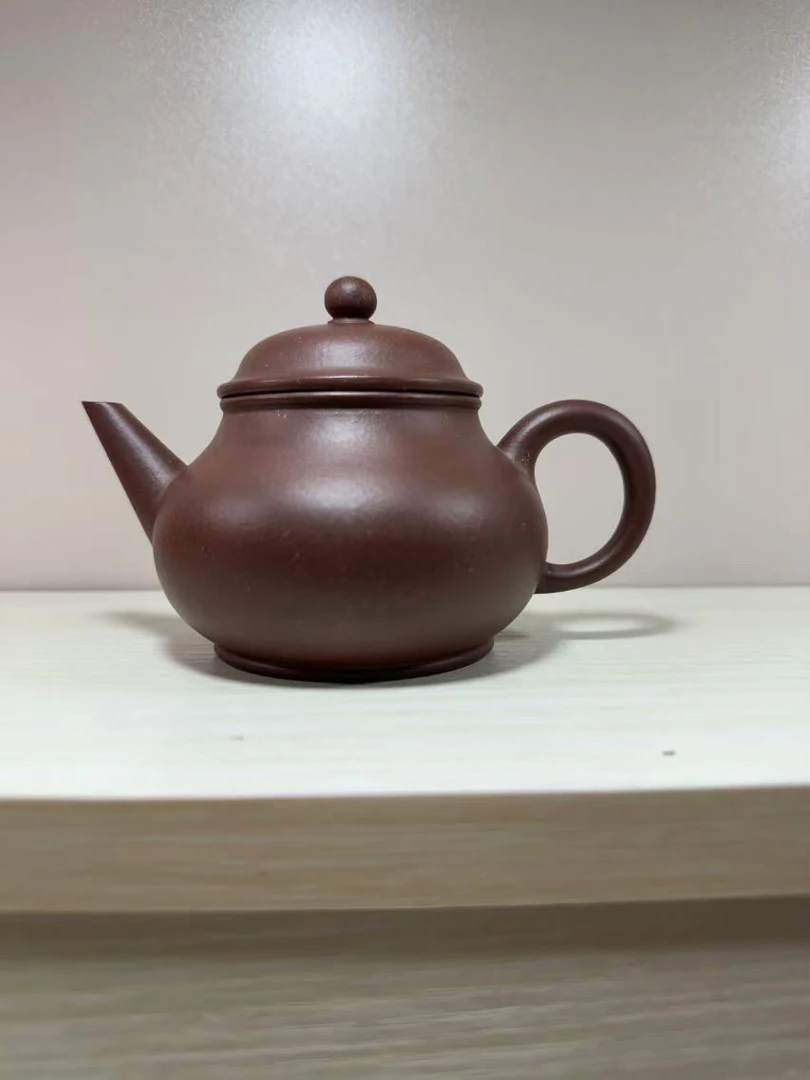原矿底槽青紫砂壶芭乐水平160cc全手制茶具