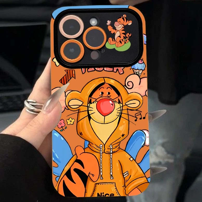 卡通跳跳虎适用于苹果14手机壳iPhone13promax新款12全包11软xs女